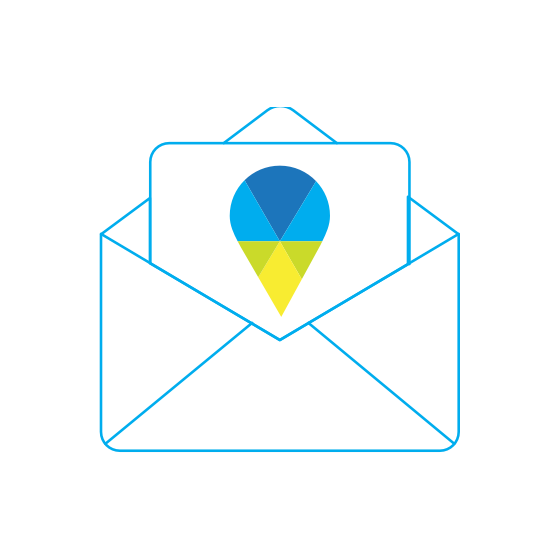 Envelope with letter icon