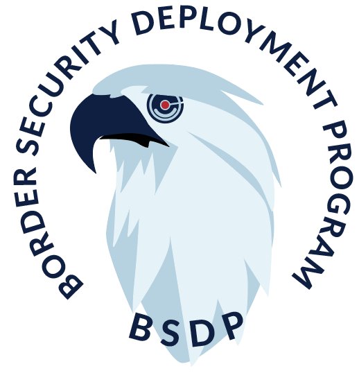 Border Security Deployment Program mark: a hawk head over a circular seal