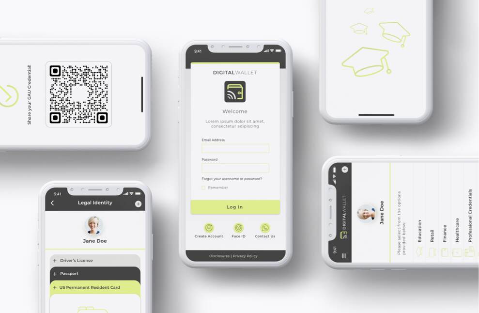 DHS Digital Wallet — credential UI on mobile